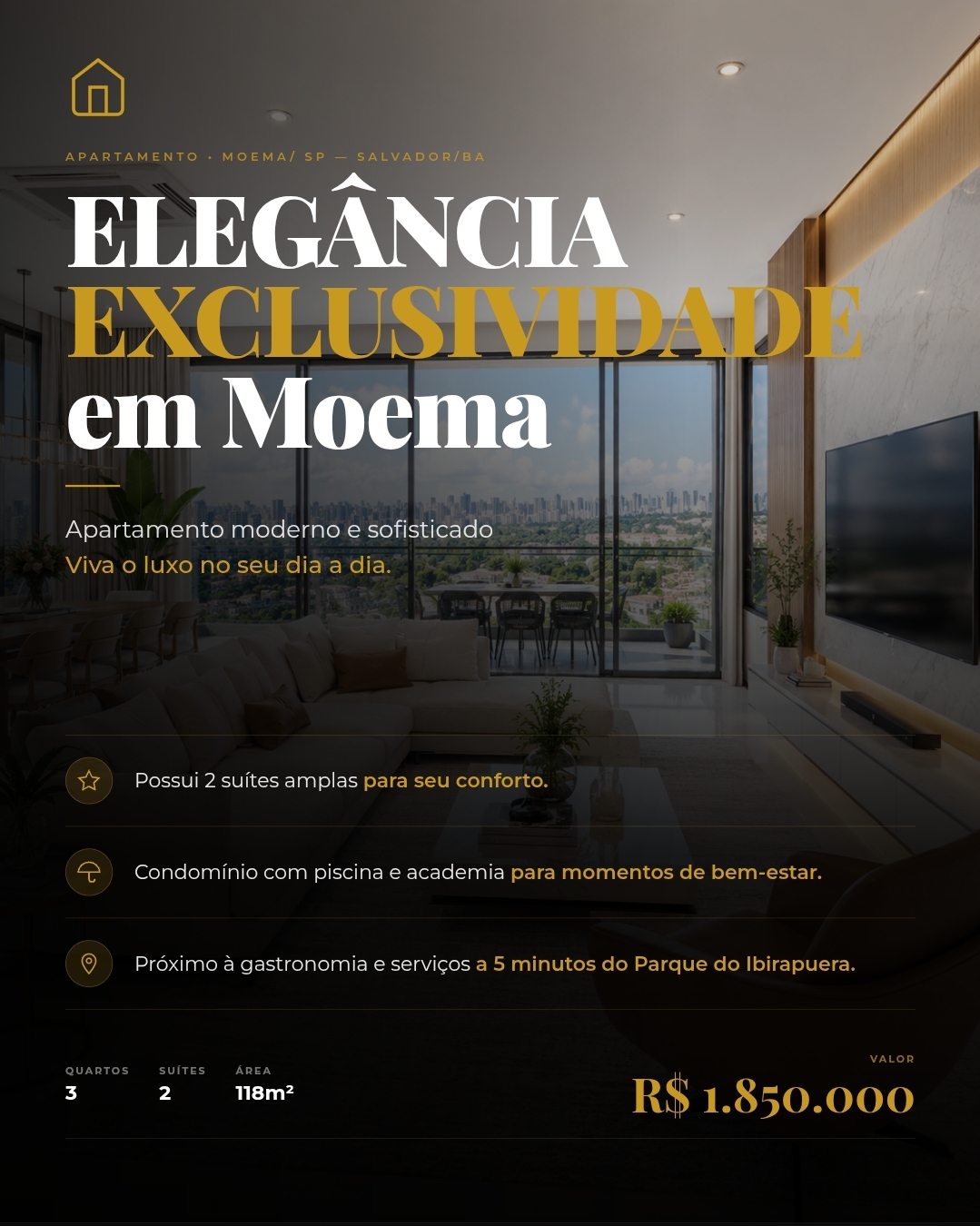 Template Instagram — Apartamento Moema